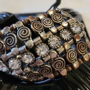 Metal & Rhinestone Bracelet